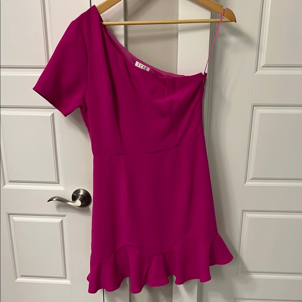 WORN ONCE Pink One-Shoulder Dress